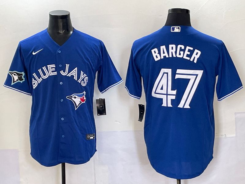 Men Toronto Blue Jays #47 Barger Blue Game 2025 Nike MLB Jersey style 004->seattle mariners->MLB Jersey